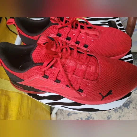 Puma Red Athletic Sneakers - Picture 5 of 7
